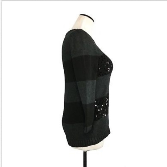 🌿Ann Taylor LOFT Embellish Pullover Sweater Gray - Picture 3 of 6